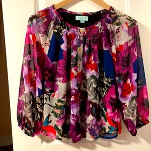 Francesca’s Collections “Camilla Tree” Brand Floral Blouse